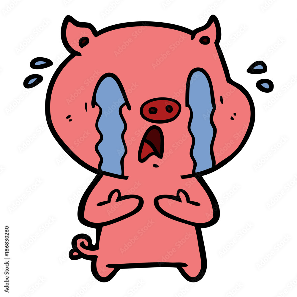 crying pig cartoon crying pig cartoon