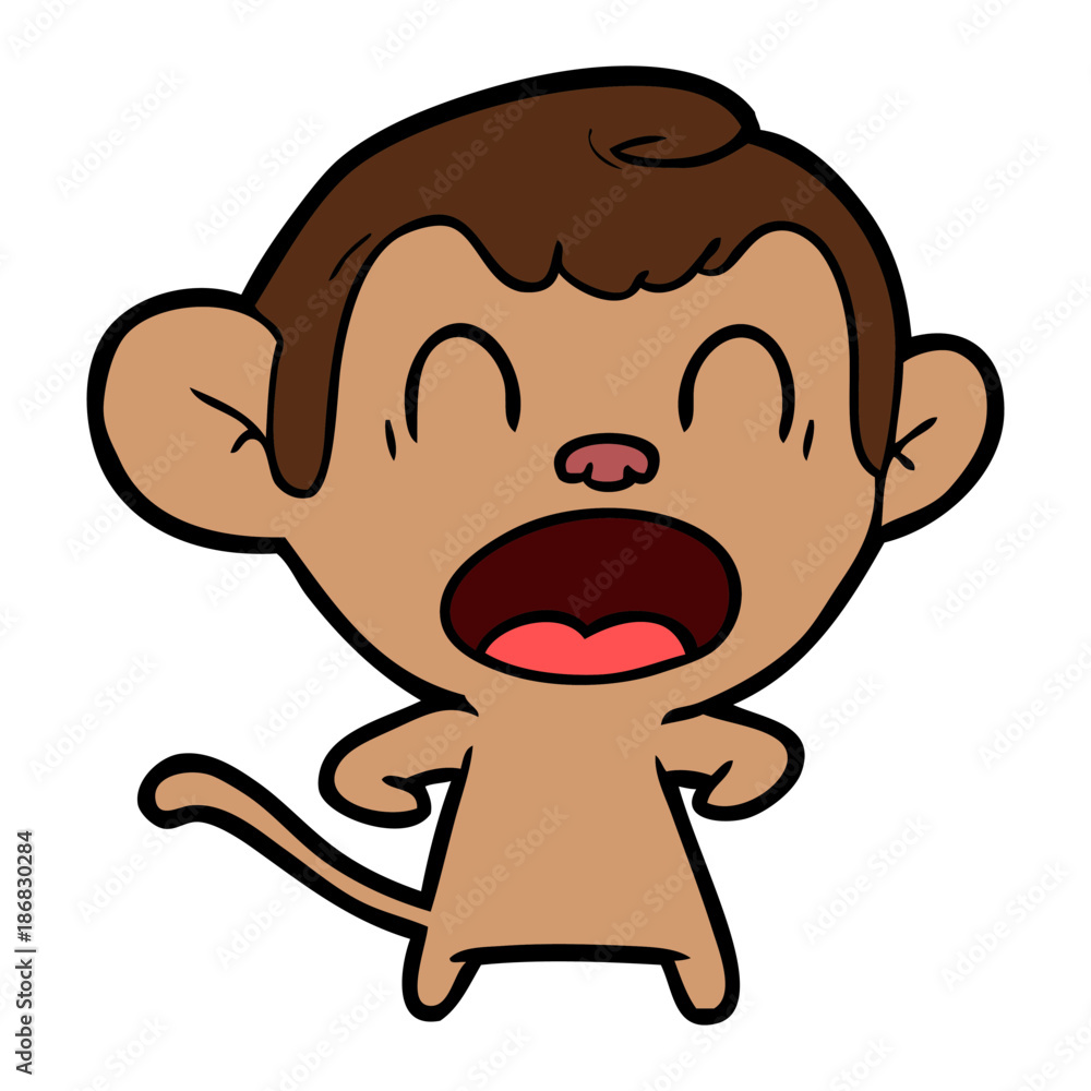 shouting cartoon monkey shouting cartoon monkey