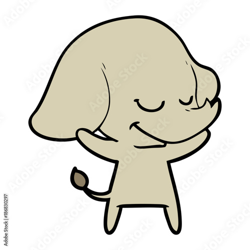 cartoon smiling elephant