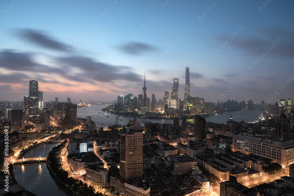 Shanghai urban skyline