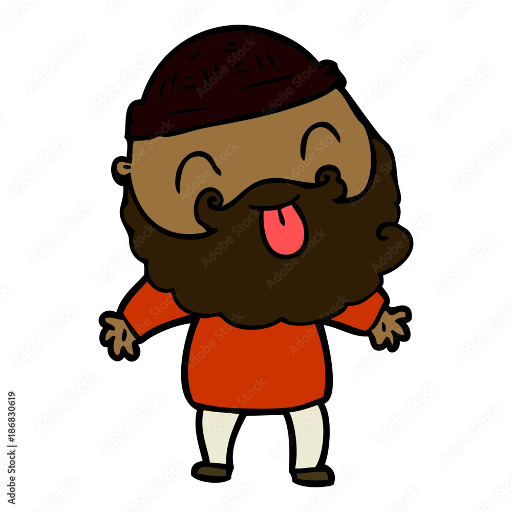 man with beard sticking out tongue man with beard sticking out tongue