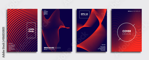 Obraz na płótnie Minimal Vector cover designs. Future Poster template. w salonie