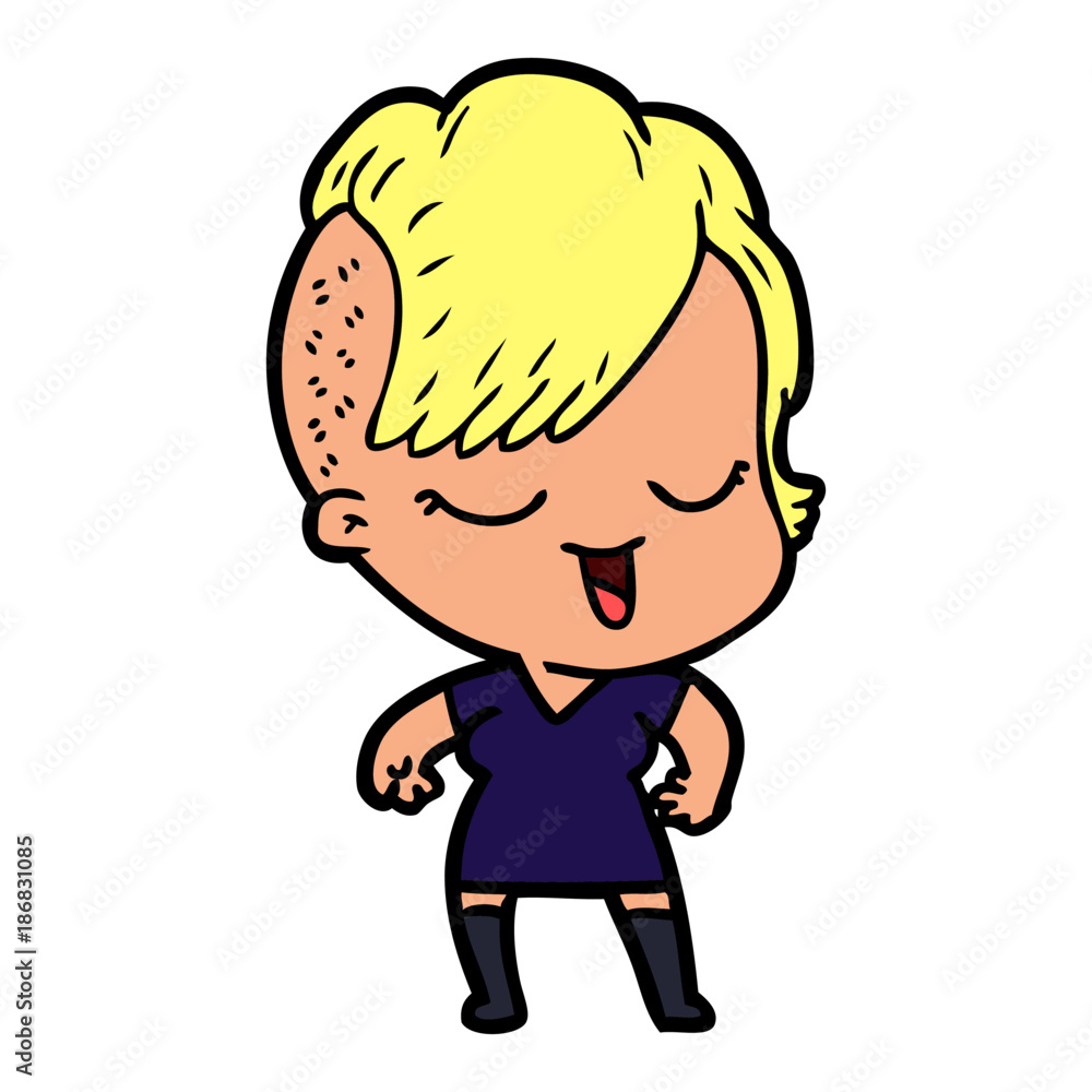 happy cartoon girl happy cartoon girl