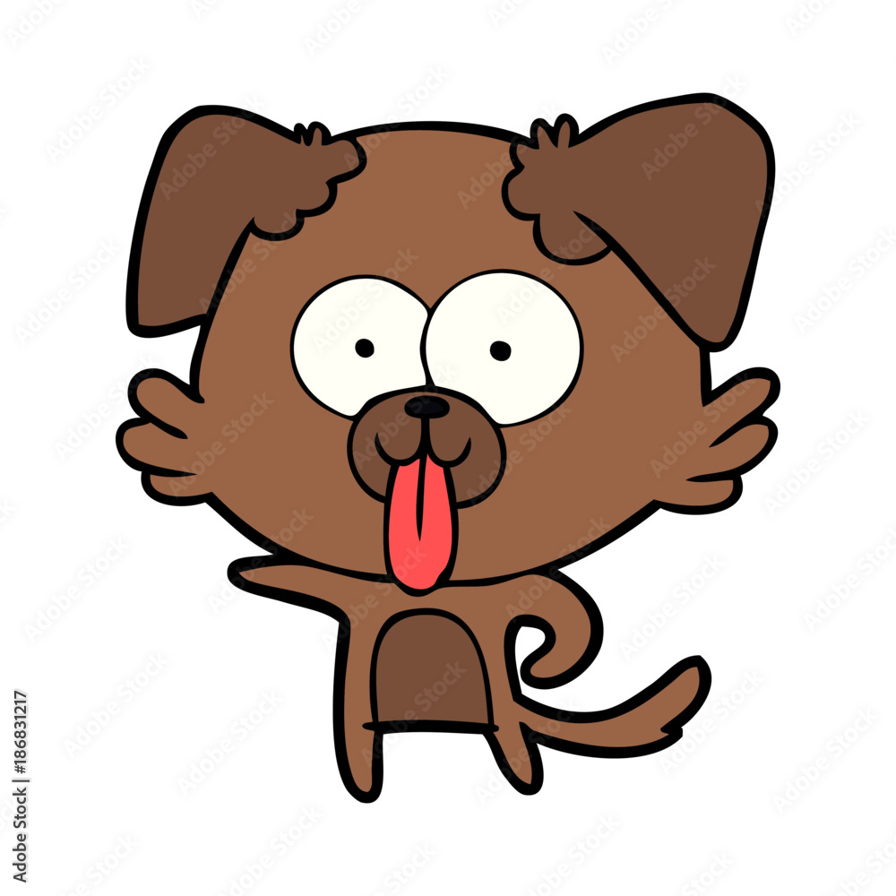 cartoon dog with tongue sticking out cartoon dog with tongue sticking out