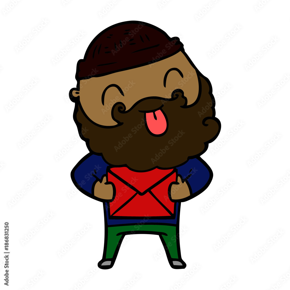 man with beard sticking out tongue man with beard sticking out tongue