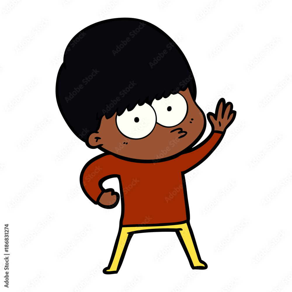 nervous cartoon boy nervous cartoon boy