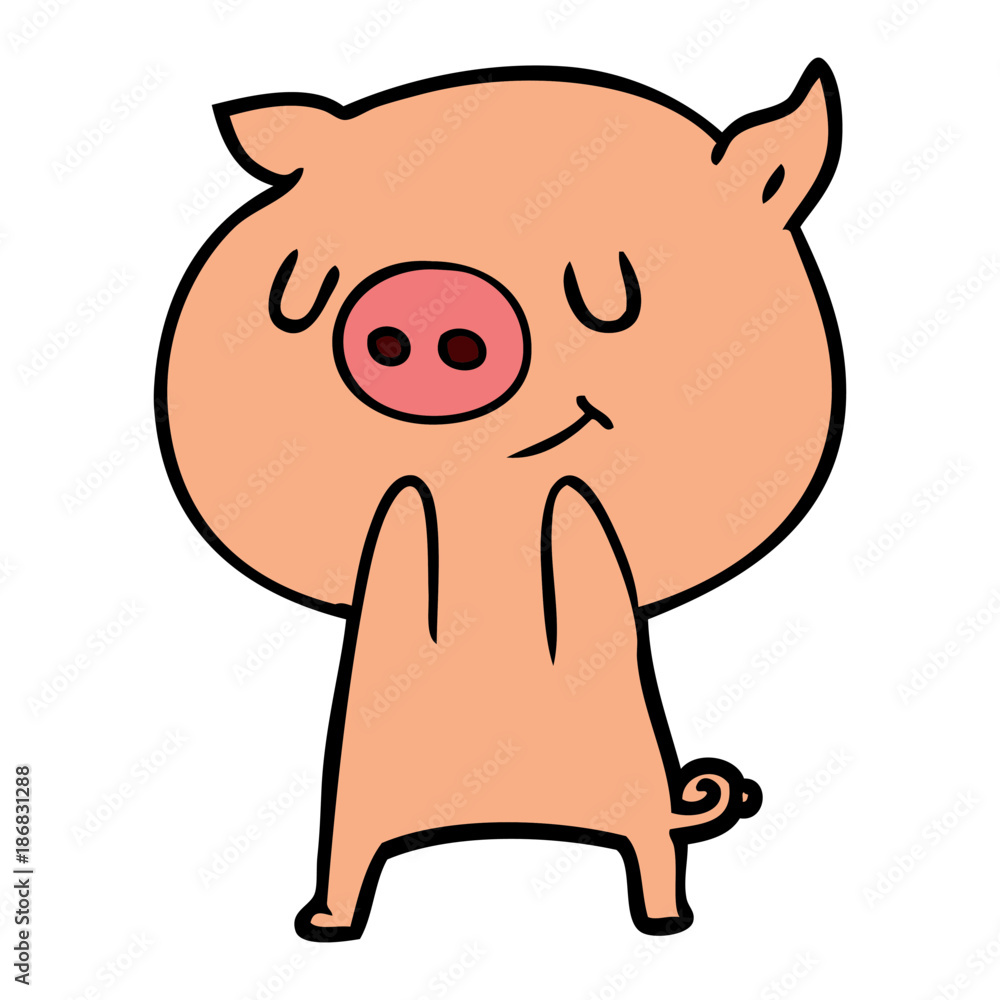happy cartoon pig happy cartoon pig
