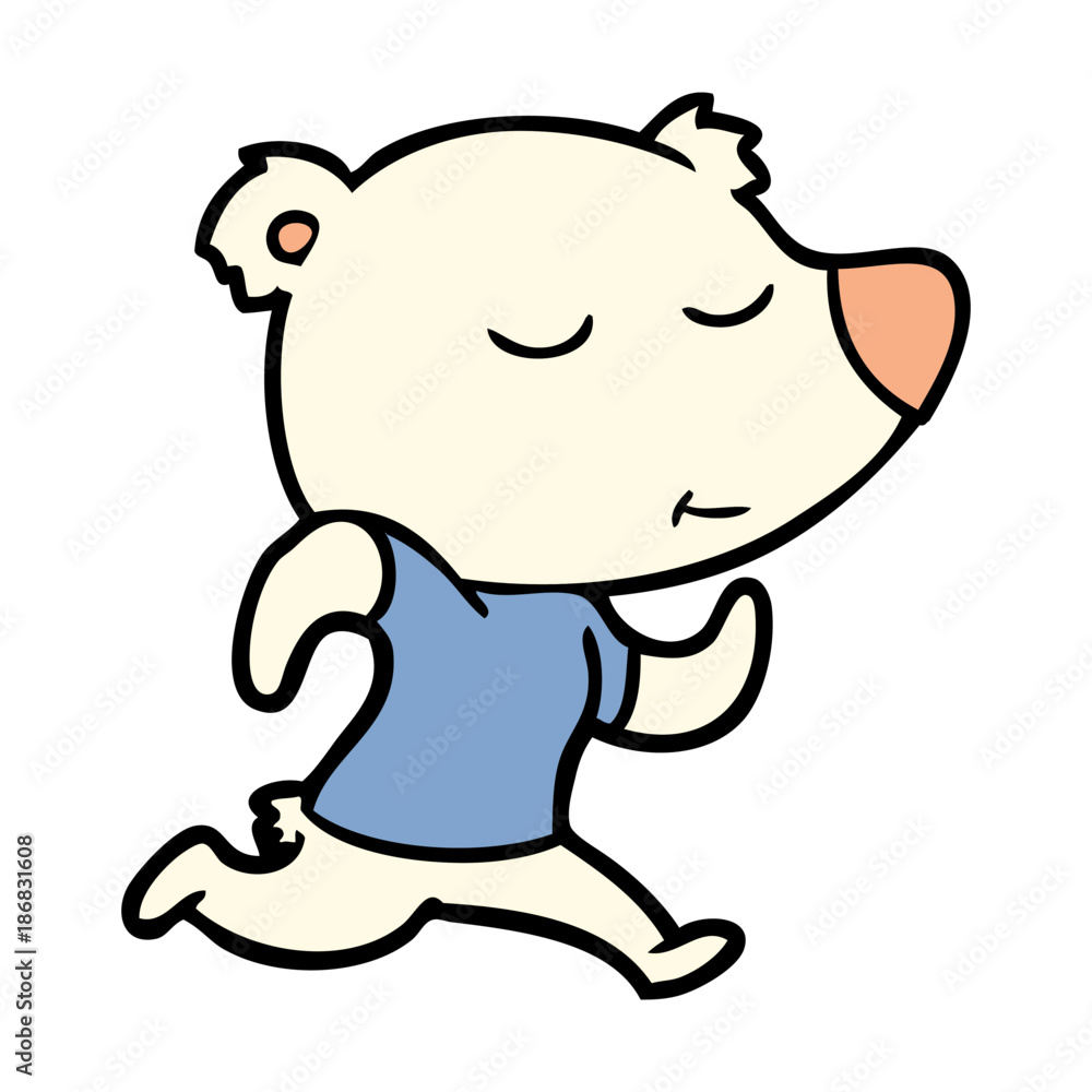 happy cartoon polar bear happy cartoon polar bear