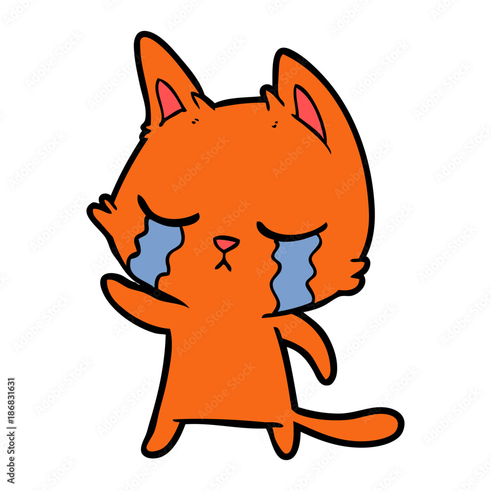 crying cartoon cat pointing crying cartoon cat pointing