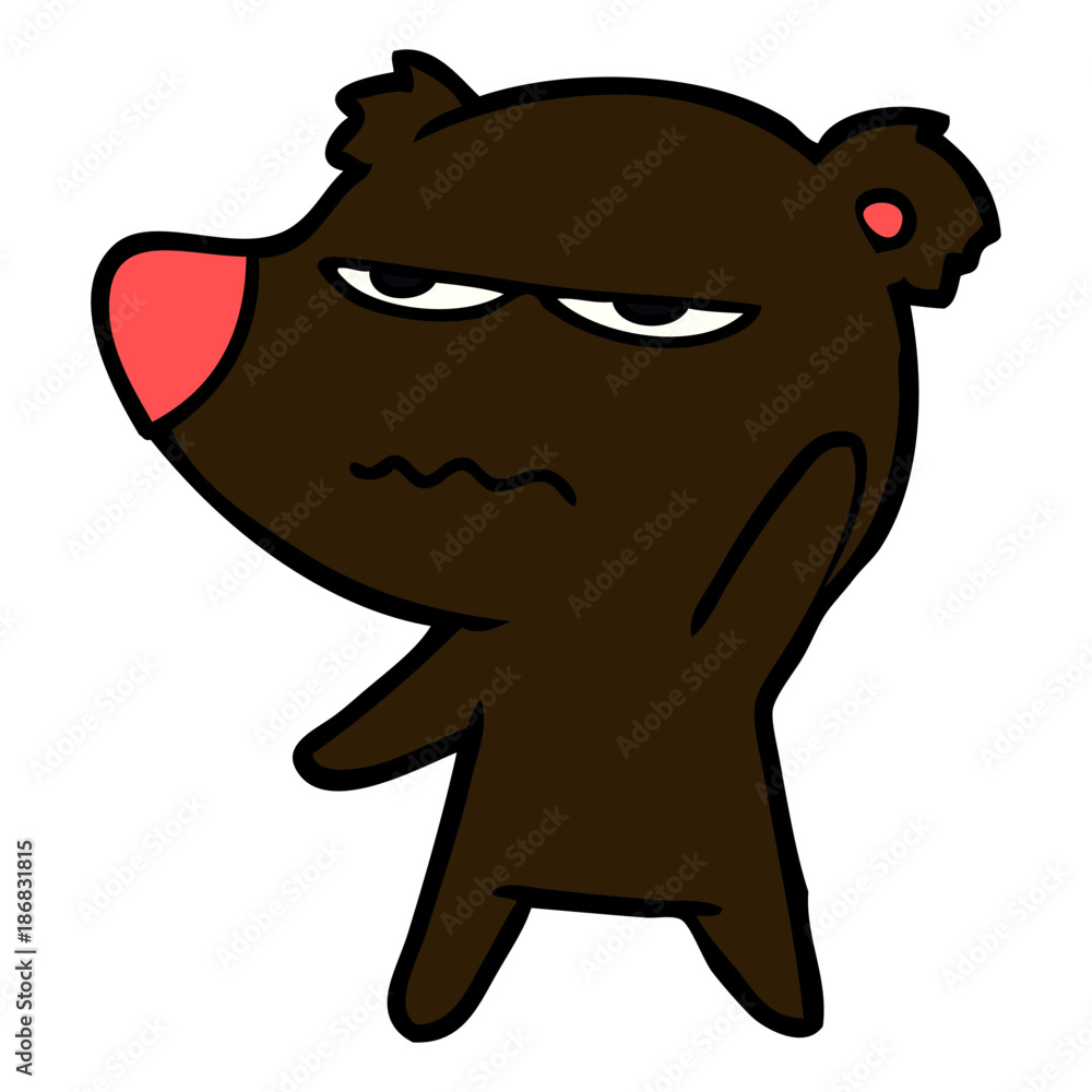 Obraz premium annoyed bear cartoon