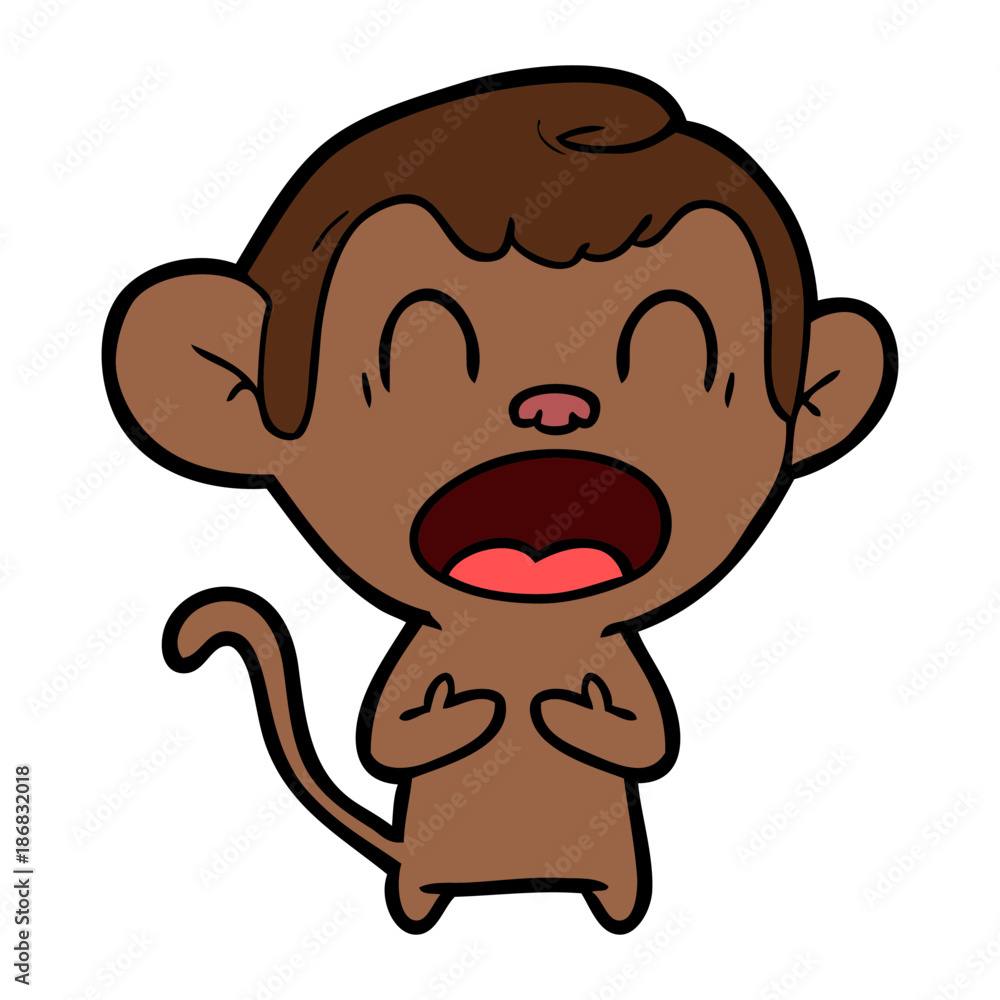 shouting cartoon monkey shouting cartoon monkey