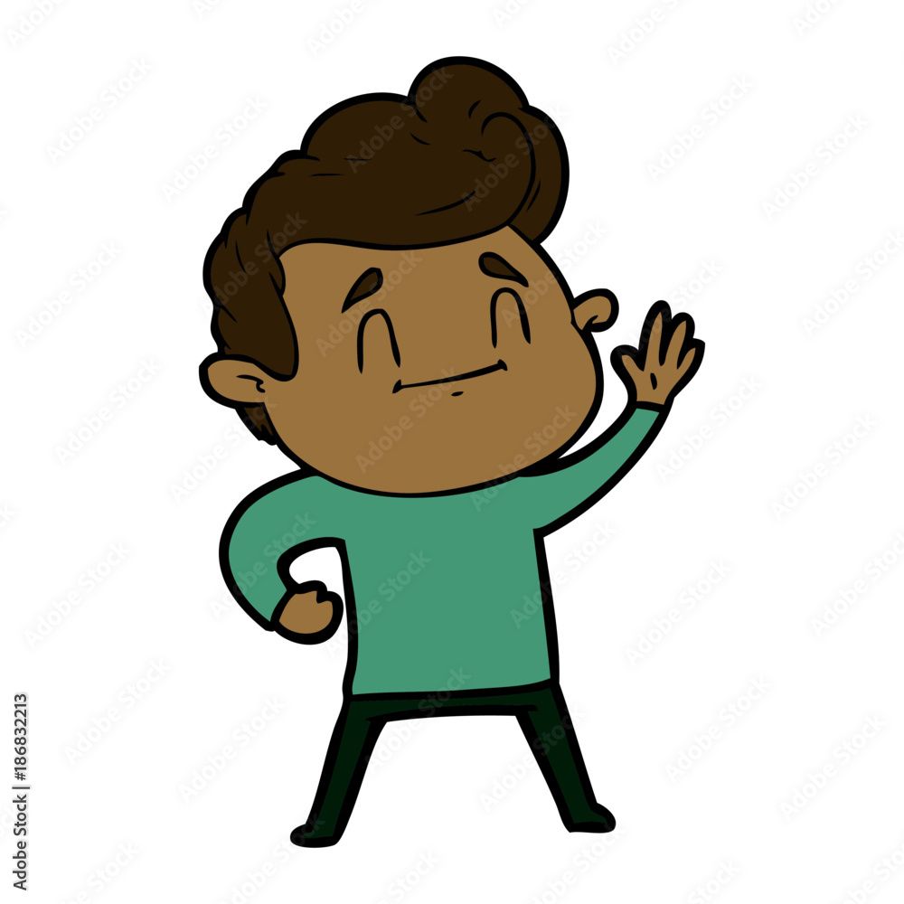 Fototapeta premium happy cartoon man