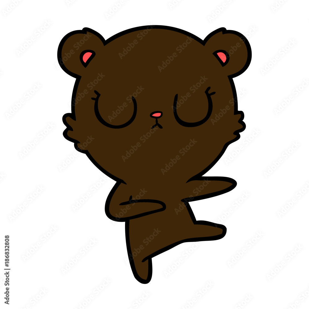 Fototapeta premium peaceful cartoon bear cub