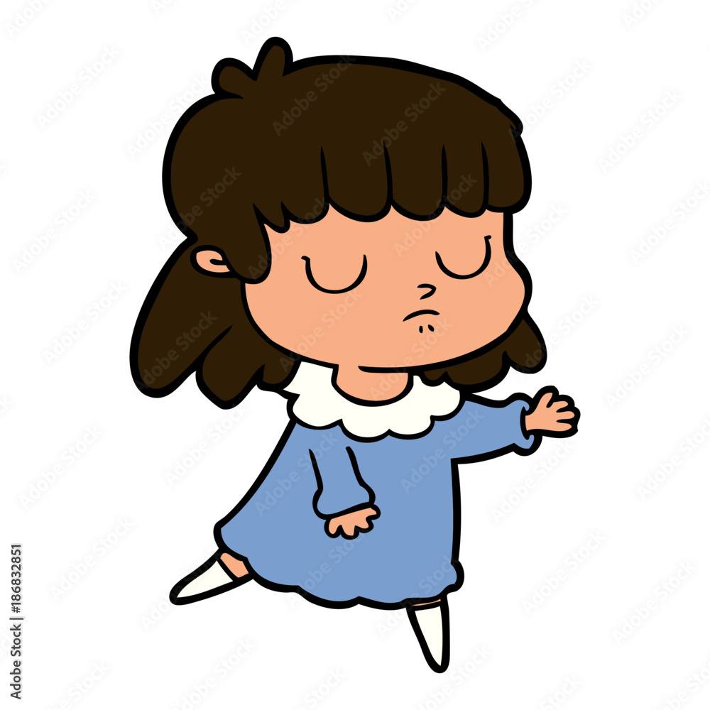 cartoon indifferent woman cartoon indifferent woman