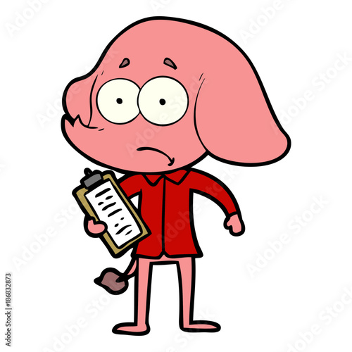 cartoon unsure elephant