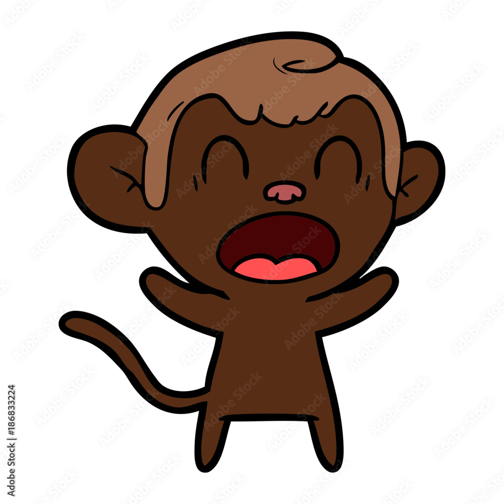 shouting cartoon monkey shouting cartoon monkey