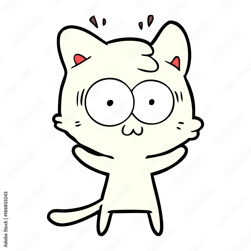 cartoon surprised cat cartoon surprised cat