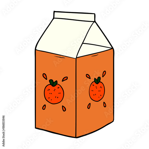 cartoon orange juice carton