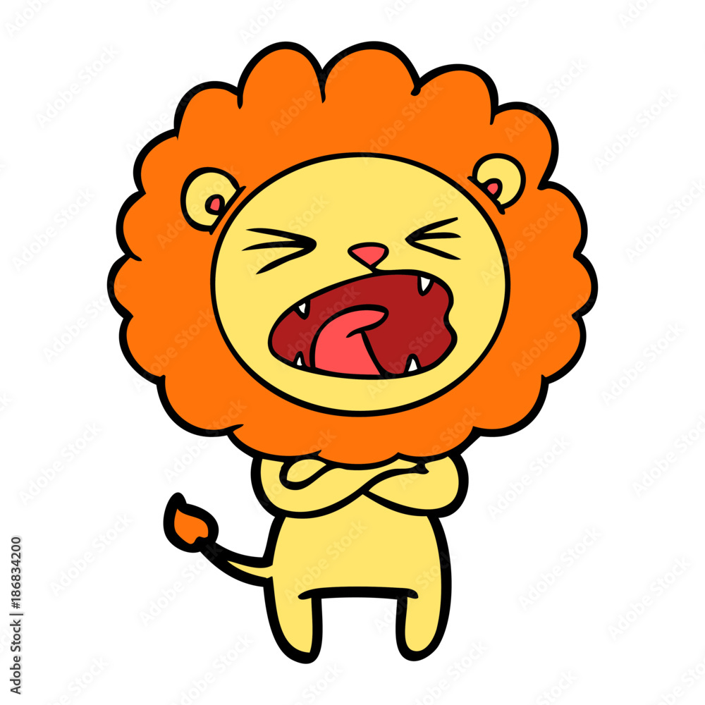 cartoon angry lion cartoon angry lion