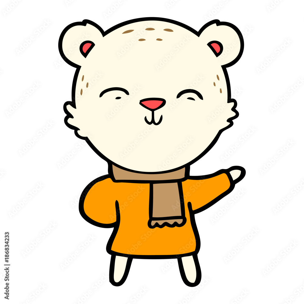happy cartoon polar bear happy cartoon polar bear