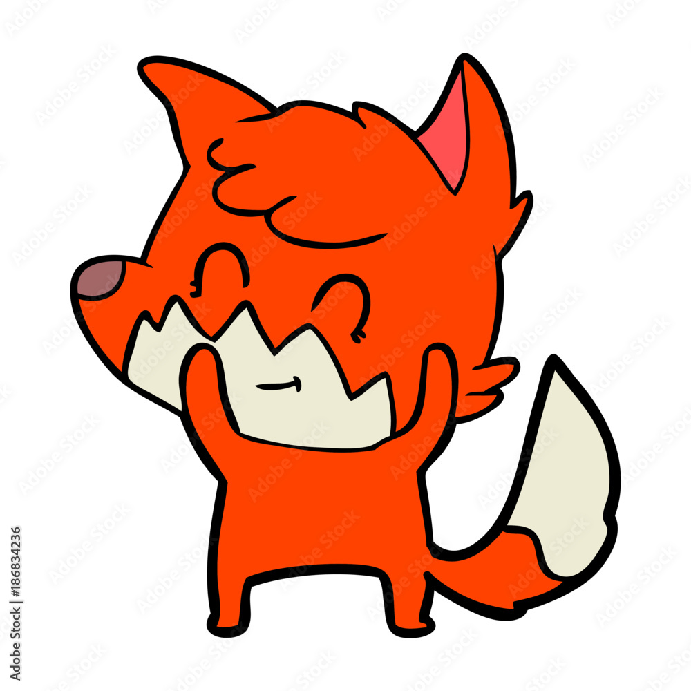 cartoon friendly fox cartoon friendly fox