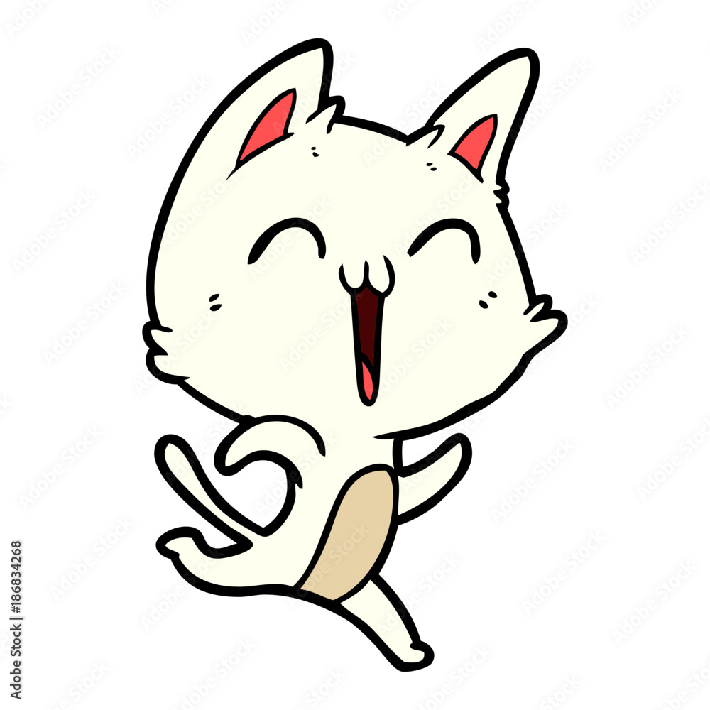 happy cartoon cat happy cartoon cat