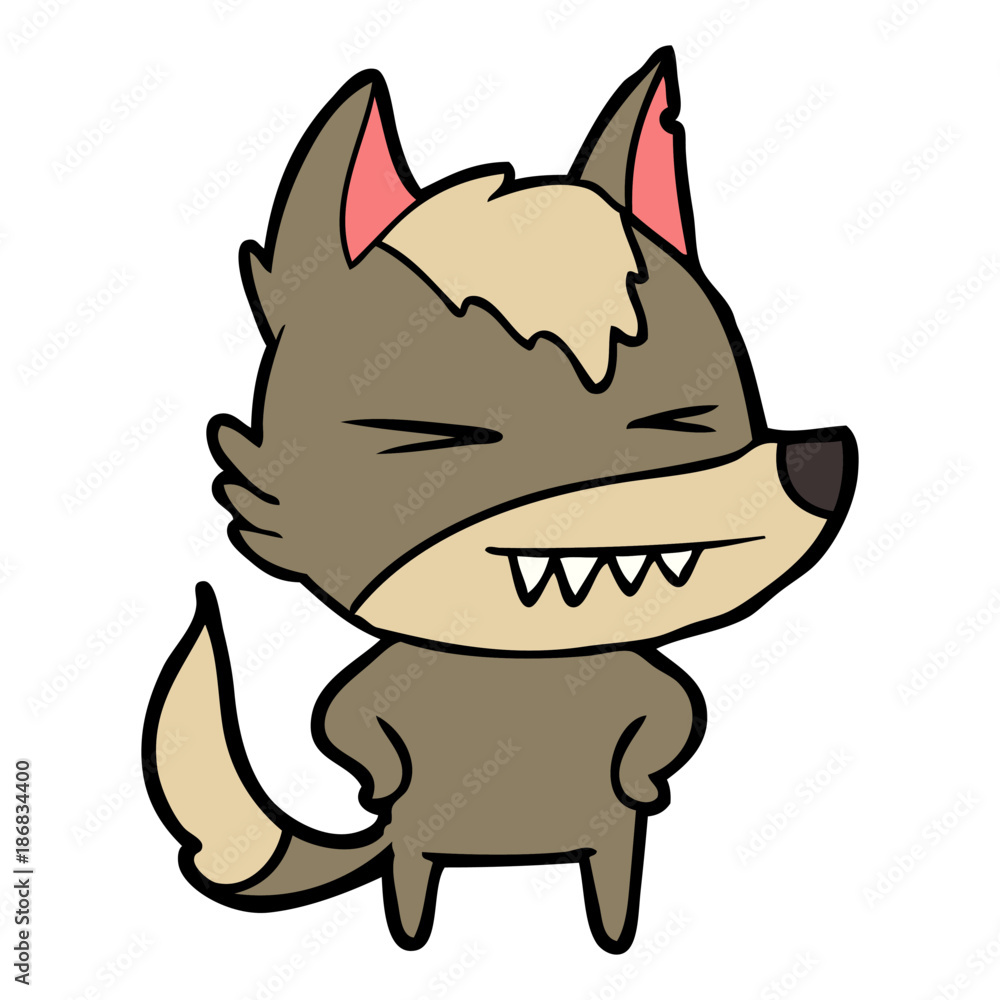 angry wolf cartoon angry wolf cartoon