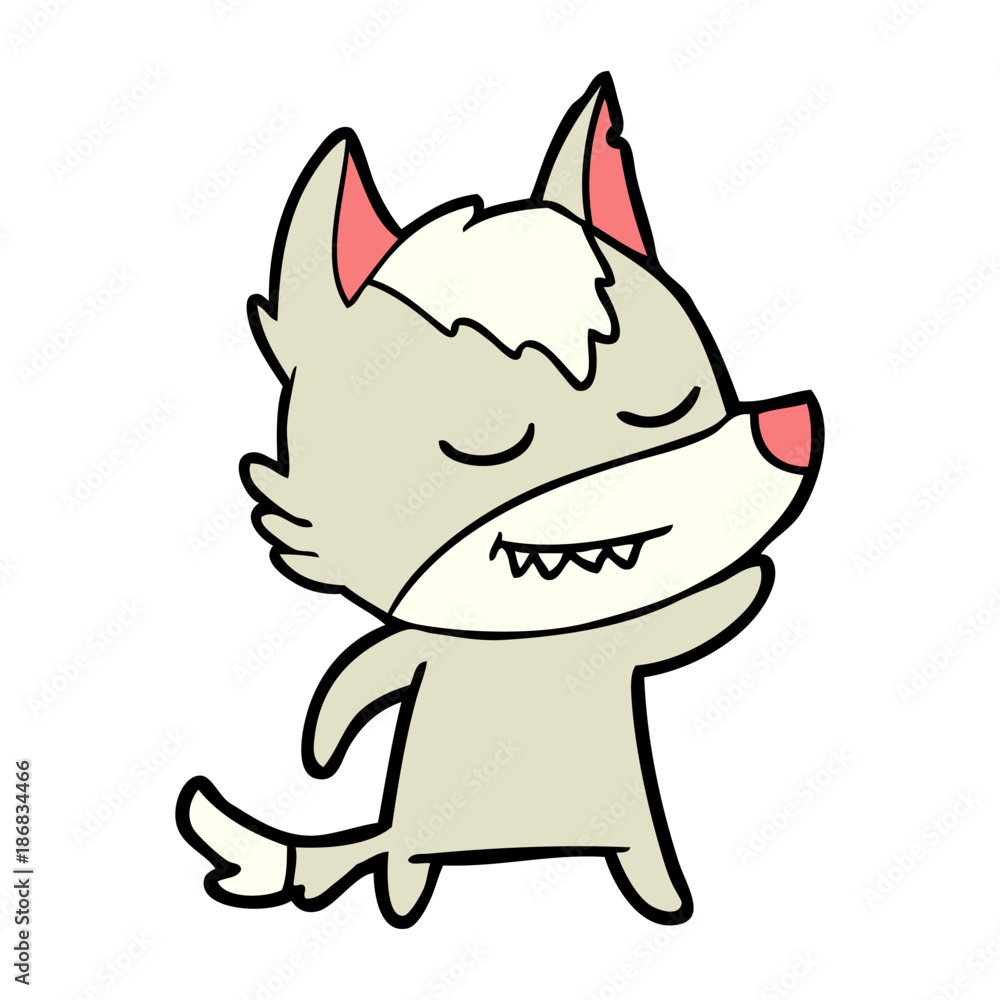 friendly cartoon wolf friendly cartoon wolf