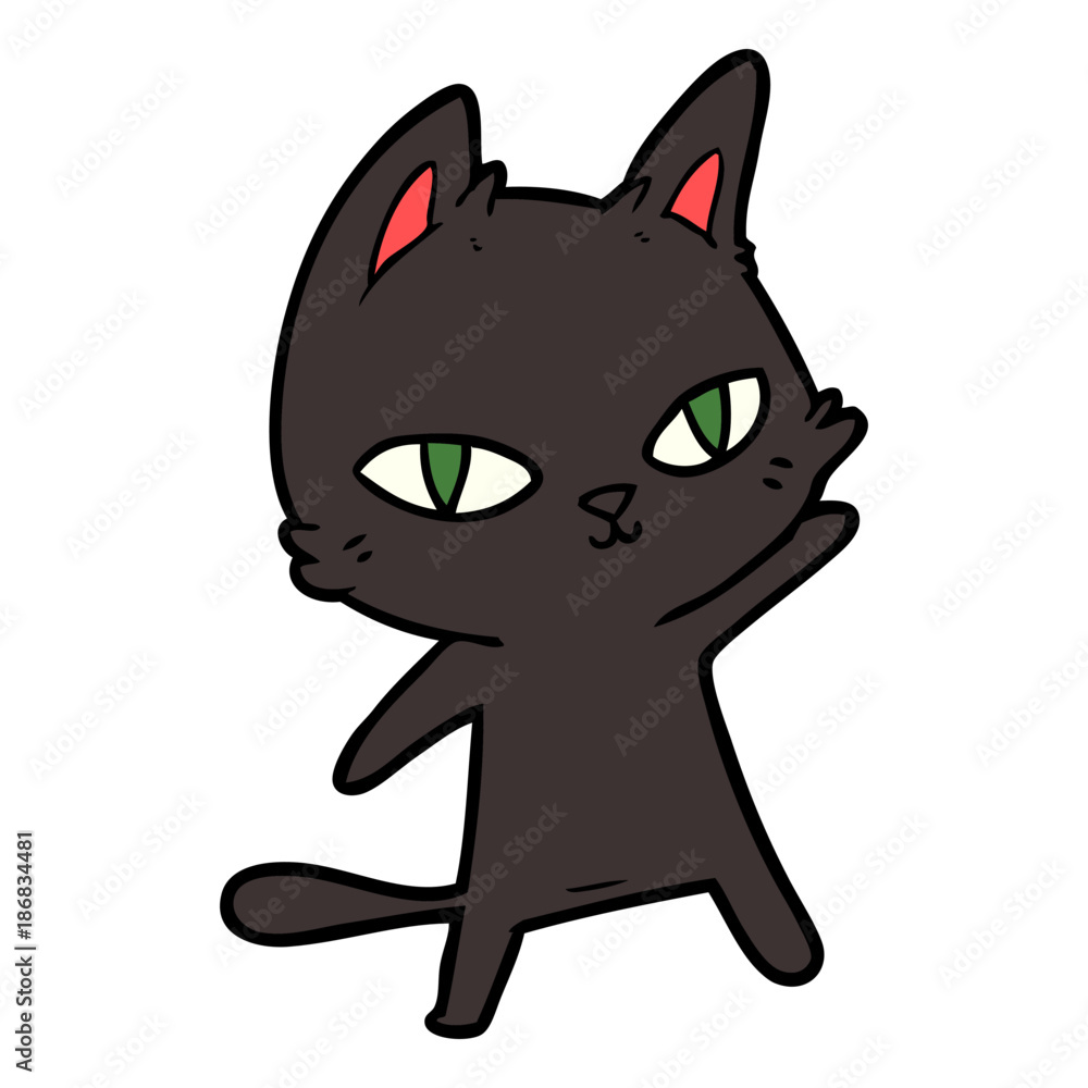cartoon cat staring cartoon cat staring