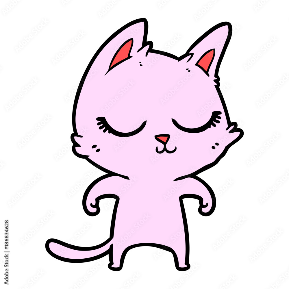 calm cartoon cat calm cartoon cat