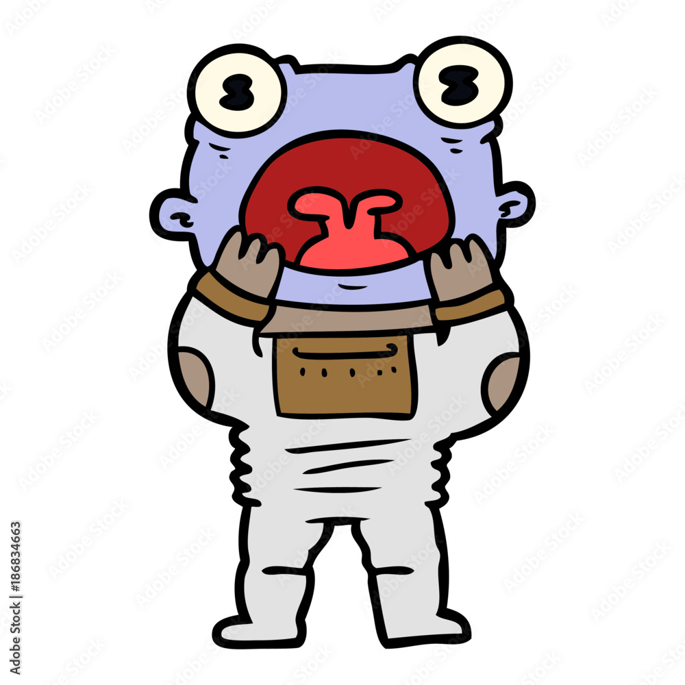 cartoon alien gasping in surprise cartoon alien gasping in surprise