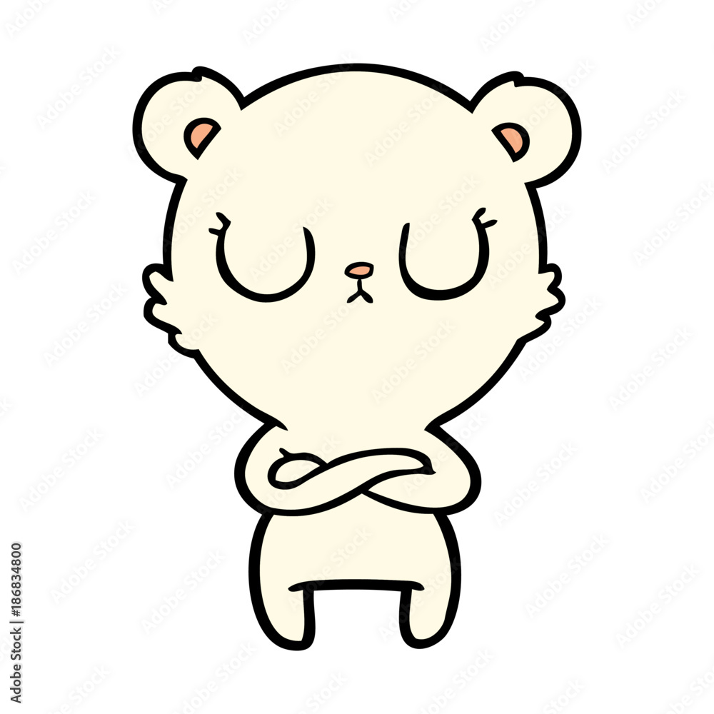 peaceful cartoon polar bear peaceful cartoon polar bear