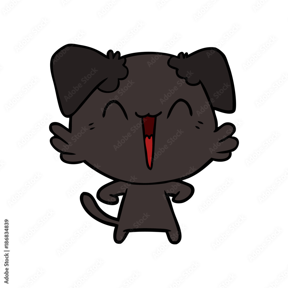 Fototapeta premium happy little dog cartoon