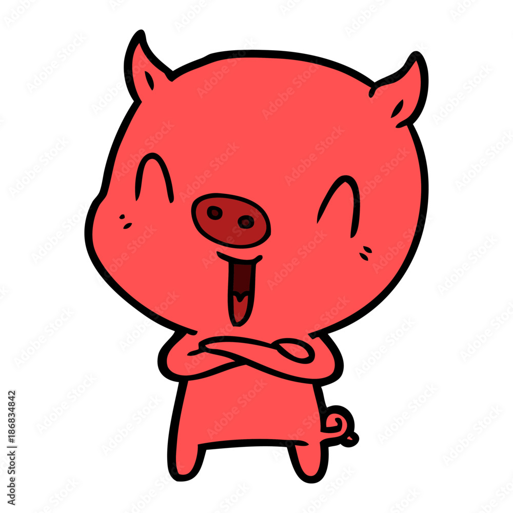 happy cartoon pig happy cartoon pig