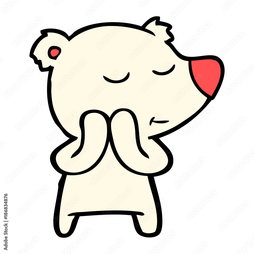 Obraz premium happy cartoon polar bear