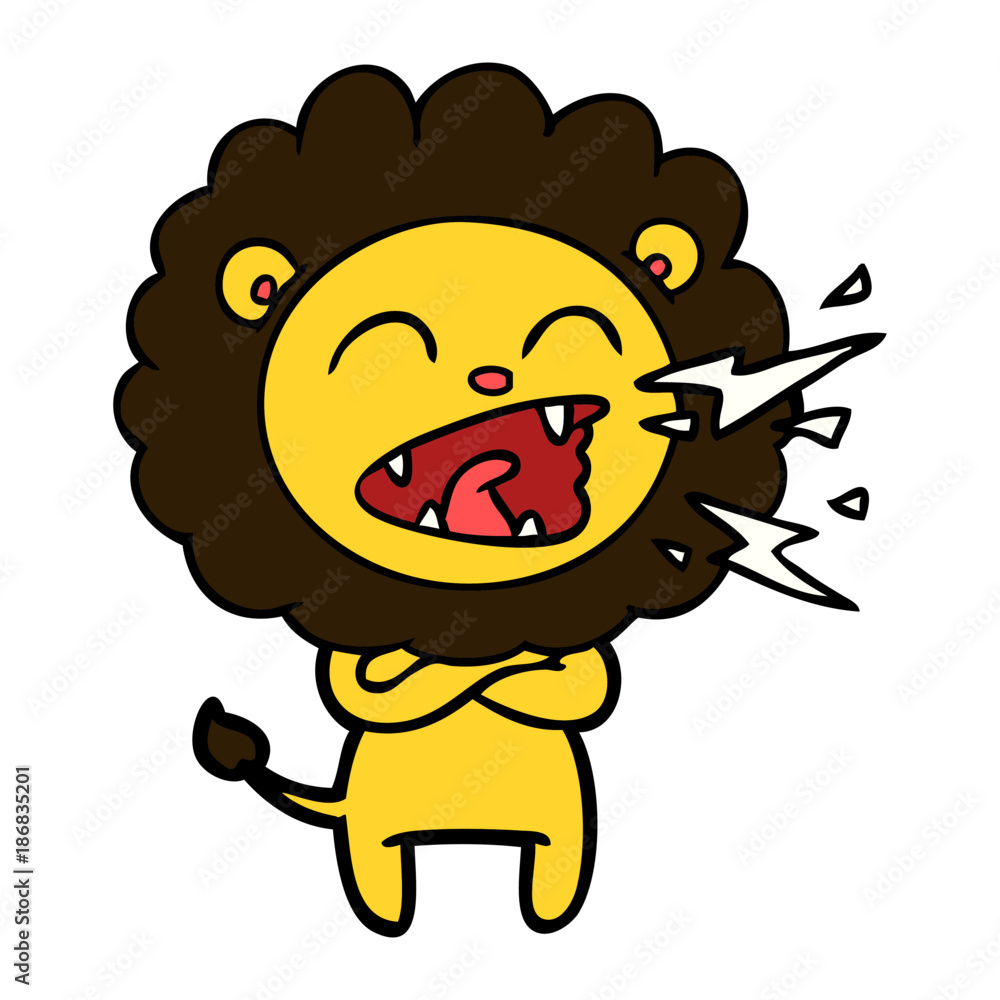 cartoon roaring lion cartoon roaring lion