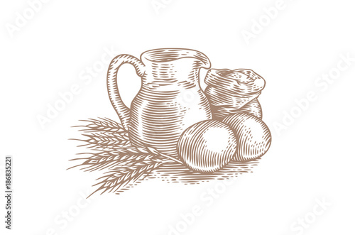 Compose with baking ingredients