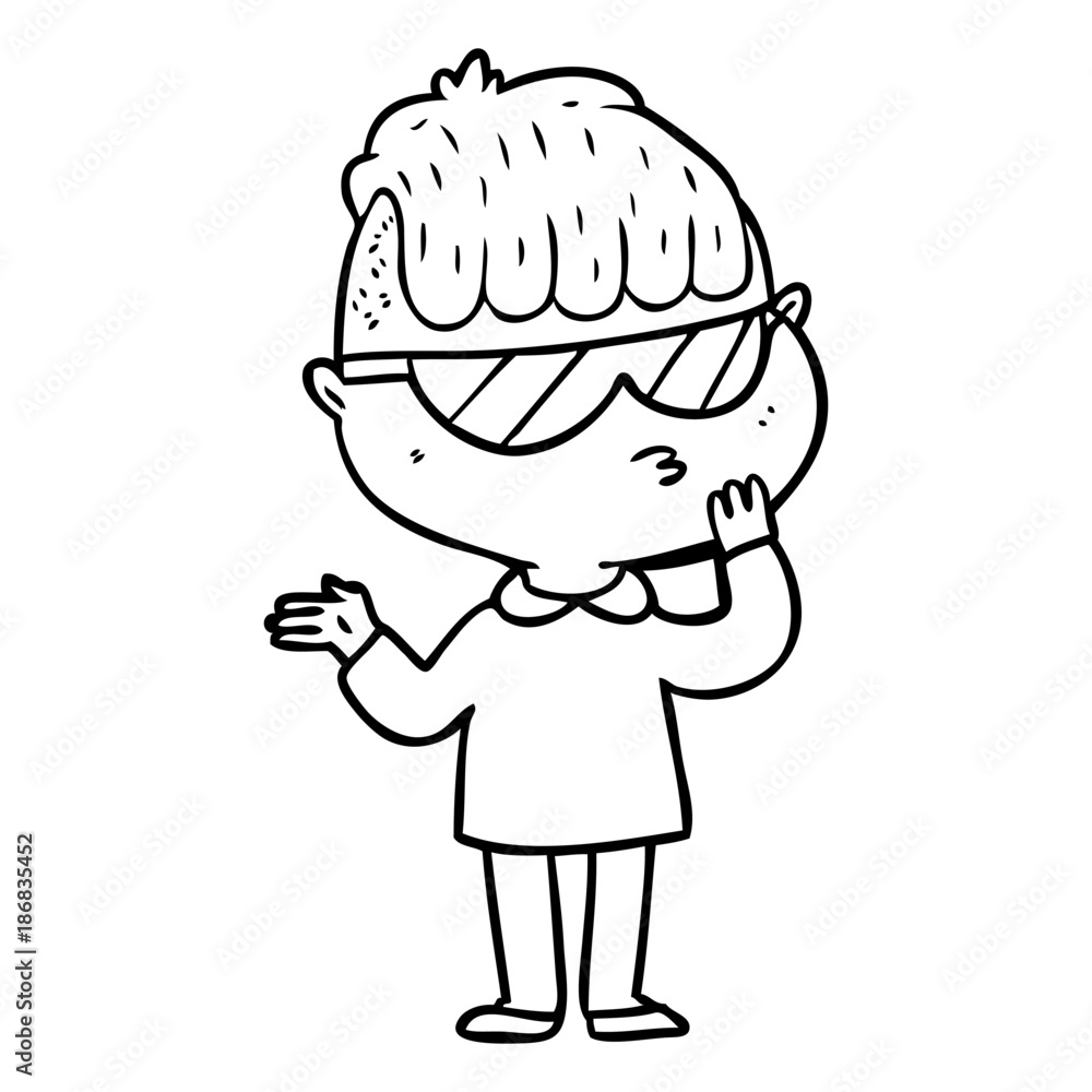 cartoon boy wearing sunglasses cartoon boy wearing sunglasses