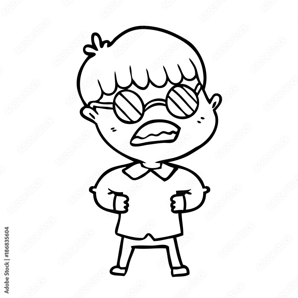 cartoon boy wearing spectacles cartoon boy wearing spectacles