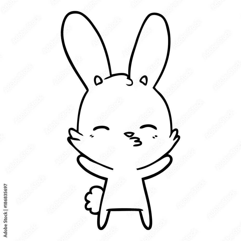 curious bunny cartoon