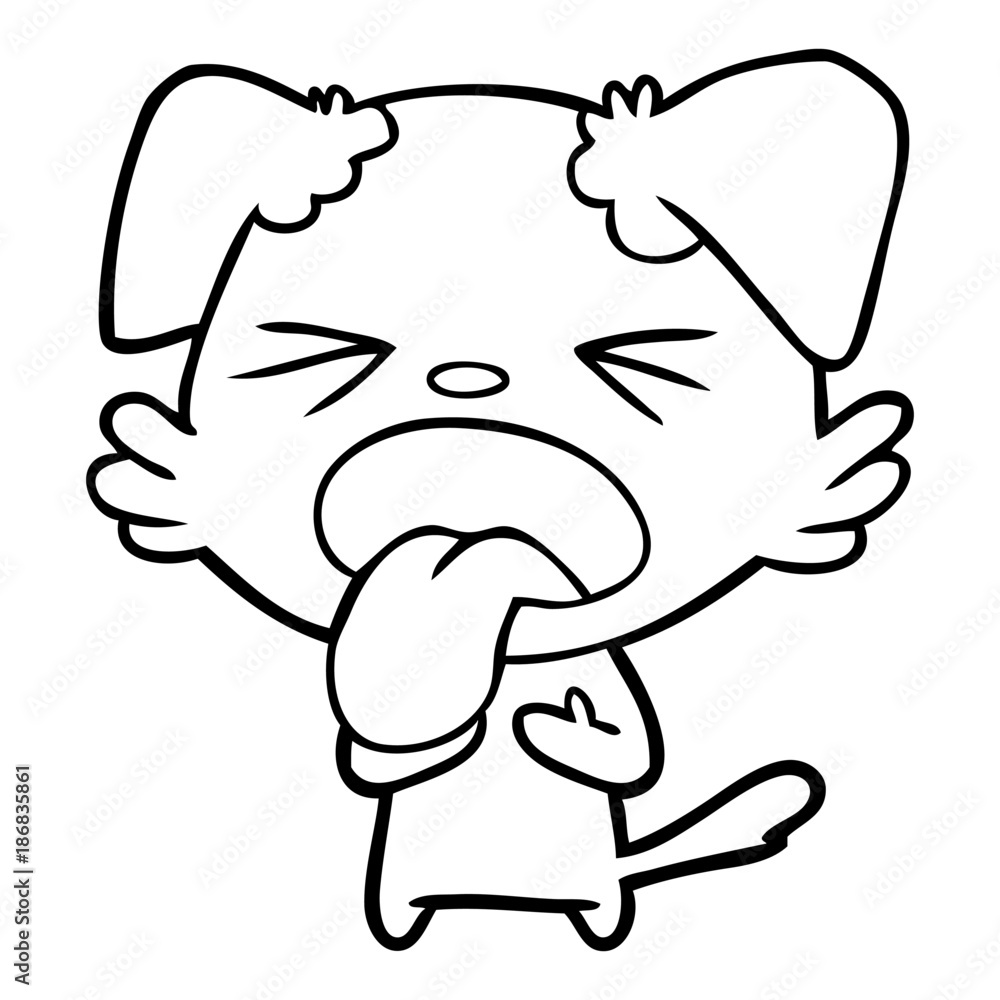 cartoon disgusted dog cartoon disgusted dog
