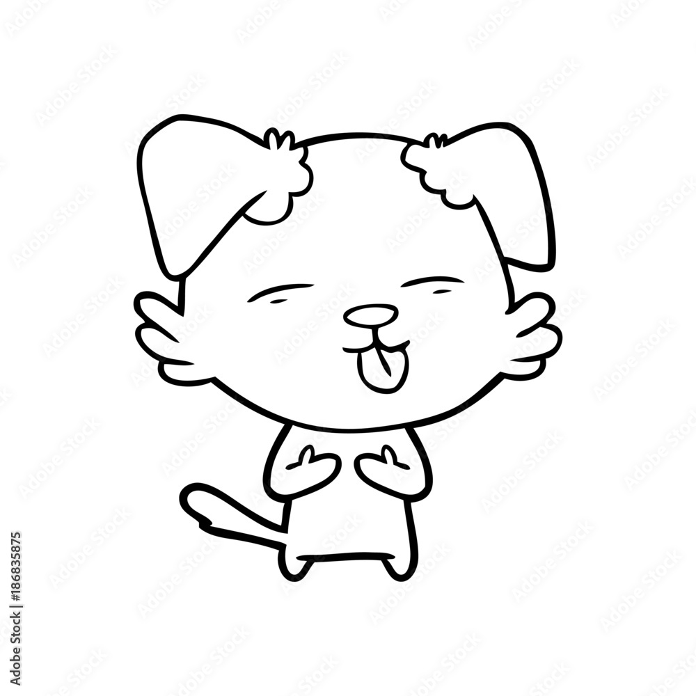 cartoon dog sticking out tongue cartoon dog sticking out tongue