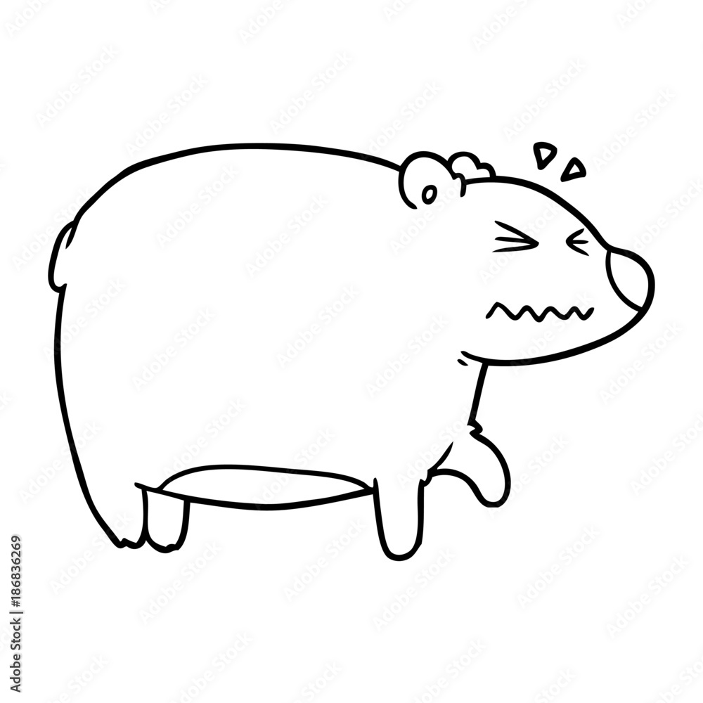 cartoon bear with a sore head cartoon bear with a sore head