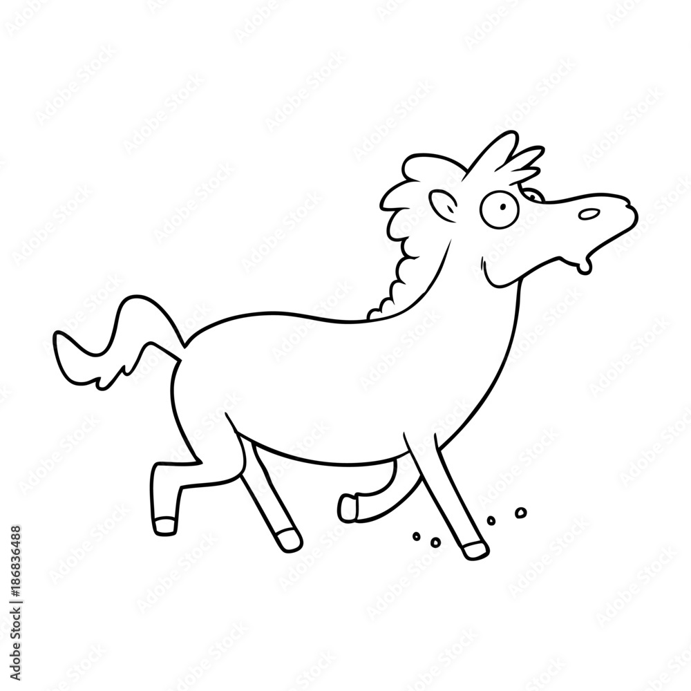 cartoon running horse cartoon running horse