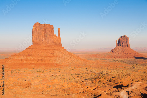 The famous Monument Valley  Utah USA during sunset