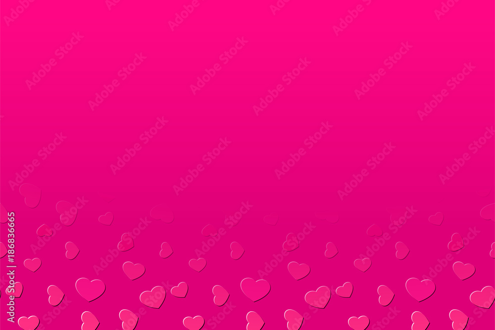 Bright pink fading hearts festive background illustration