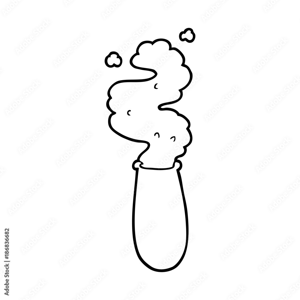 cartoon science test tube