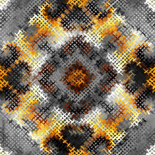 Seamless background pattern. Imitation of a texture of rough canvas painted with paint.