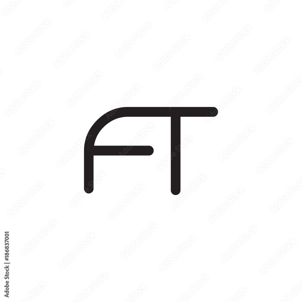 initial letter rounded logo modern