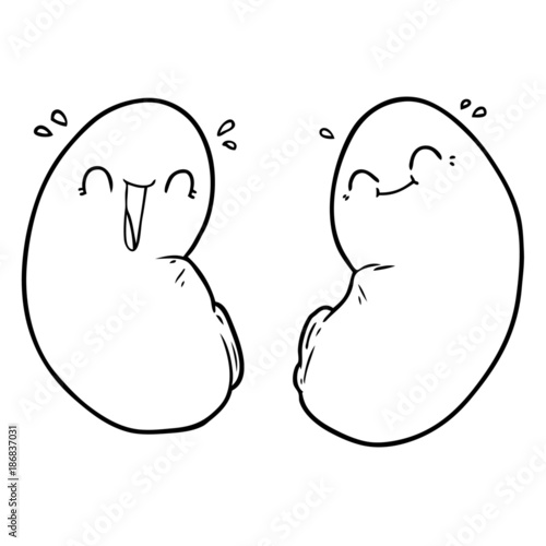 cartoon happy kidneys
